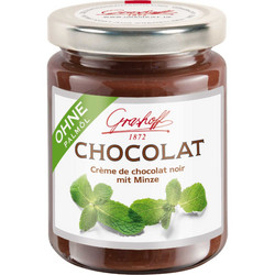 Видове Черен Grashoff Шоколадов крем от белгийски тъмен шоколад с натурално ментово масло 250 гр